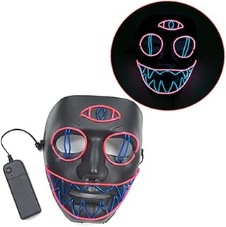 COLLBATH 1Pc Máscara De Cosplay Máscara De Halloween Máscara De Luz LED Máscara De Cosplay Máscara De Iluminação Máscara De Halloween Máscara Luminosa Máscara De Luz Fria Máscara De