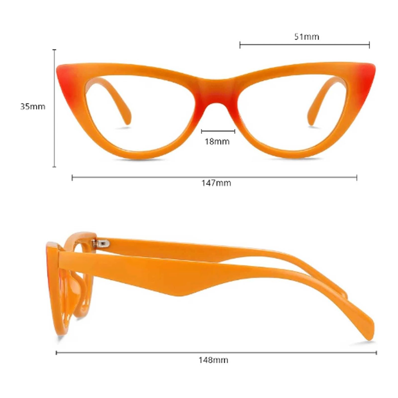 Prezent na Halloween， Okulary kocie z octanu wielokolorowymi przeszyciami