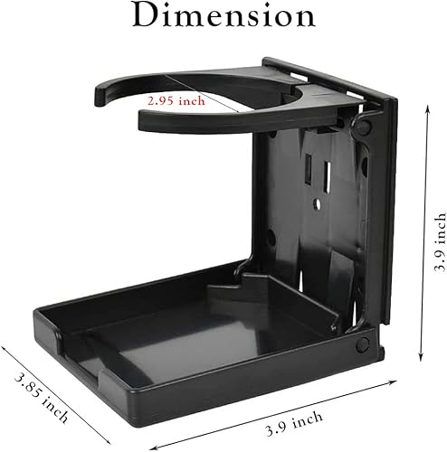 Miniatura 4 de 4 portavasos de plástico para automóvil, soporte para bebidas para automóvil, soporte plegable ajustable, portavasos plegable con tornillos para