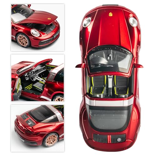 Auto a escala 1:32 modelo 911 Targa 4S rojo miniatura 4