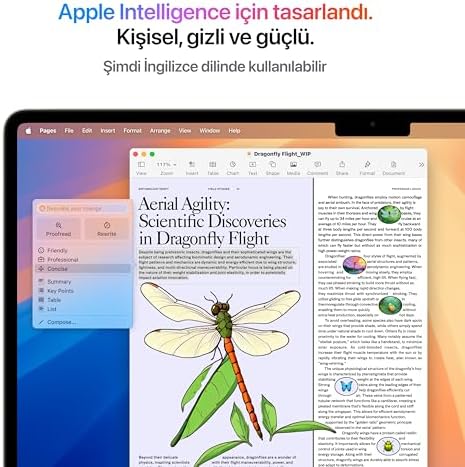 Apple 2025 M4 çipli 15 inç MacBook Air Laptop: 15.3 inç Liquid Retina Ekran, 16GB Birleşik Bellek, 256 GB SSD Depolama, 12MP Center Stage Kamera, Touch ID; Yıldız Işığı - Görsel 5