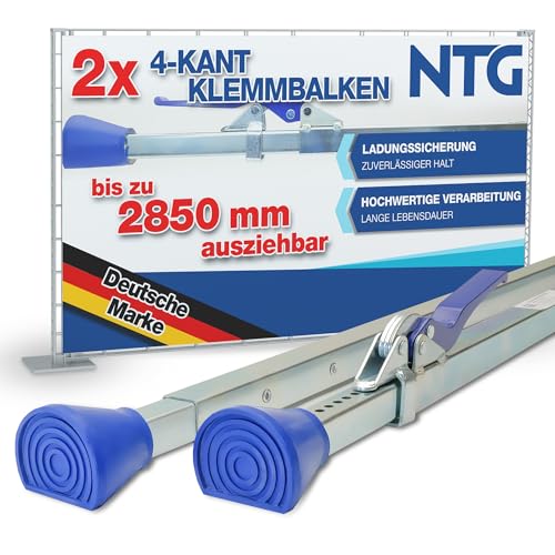 2 x 4-Kant-Klemmbalken Vierkantklemmbalken 1 88-2 85 m Ladungssicherung und Transportsicherung für PKW LKW Anhänger und Transporter