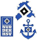 Hamburger SV HSV Aufnäher 3er-Set Hamburger SV