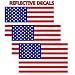 CREATRILL Reflective Subdued American Flag Sticker 3" X 5" Tactical Military Flag USA Decal Great for JEE, Ford, Chevy or Hard Hat, Car Vinyl Window Bumper Decal Sticker (Full Color)
