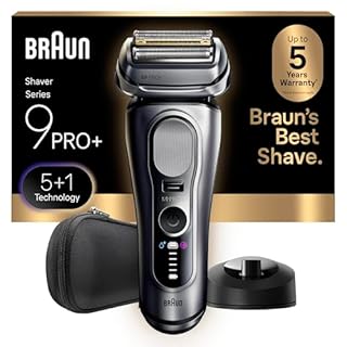 Braun Series 9 PRO+ Electric Razor for Men, Electric Foil Shaver, with Precision Trimmer, Pro SensoAdapt, Charging Stand, 9617S, Silver