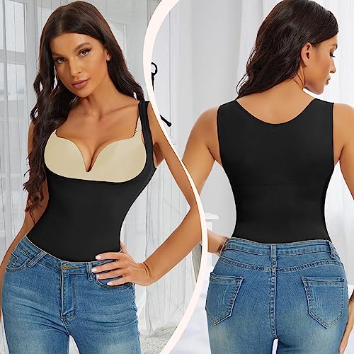 JOYSHAPER Women's Underbust Tummy Control Shapewear Compression Tank Tops Slimming Tank4