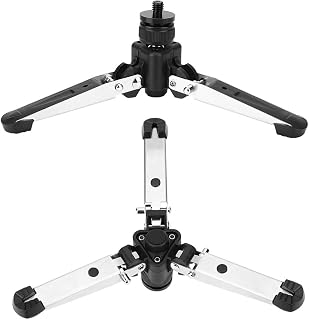 Mini Tripod, Three Feet Support Base 3KG Load Capactity Monopod Support Stand with Universal 3/8 Inch Screw Interface for Camera