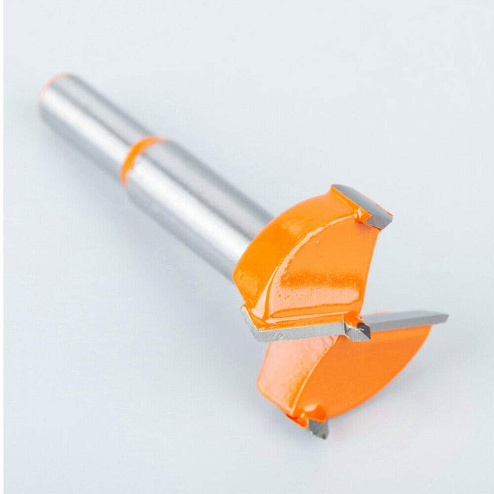 TOOLSTAR Forstner Drill Bit, 35mm Hinge Boring Forstner Drill Bit Round Shank Woodworking Hole Saw for Hinge Plywood MDF CNC Tool