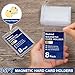 Guirnd 8 Pack Magnetic Card Holders, 20PT Plastic One Touch Card Holder for Baseball Cards, U-V Protection Trading Cards Case for Sports, Football, Games - Thin Size Display