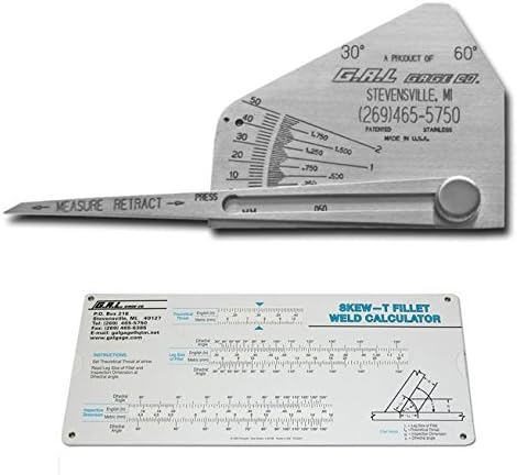 G.A.L. Gage, Cat #9C, Skew-T Fillet Weld With Calculator