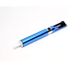 JCM Aluminum Manual Desoldering Pump Solder Sucker, Spring-Loaded Vacuum Pump for PCB Repair, Anodized Blue Metal Body