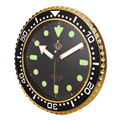 Lafocuse Night Light Black Wall Clock Glow In The Dark, 12 Inch Silent Non-Ticking Luminous Wall Clock For Kitchen Living Room Décor Bedrooms Garage #TOP4