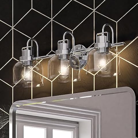 Urban Ambiance Luxury Modern Farmhouse Bath Light, Large Size: 9''H x 24''W, with Farmhouse Style Elements, Brushed Nickel Finish, ULB2033 from The Gildova Collection Cover