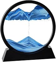 Vista 1 de Arthink Moving Sand Art Picture,Liquid Motion 3D Sea Sandscape in Motion Display, Flowing Sand Frame Desktop Art Bookshelves Home Office Decoration