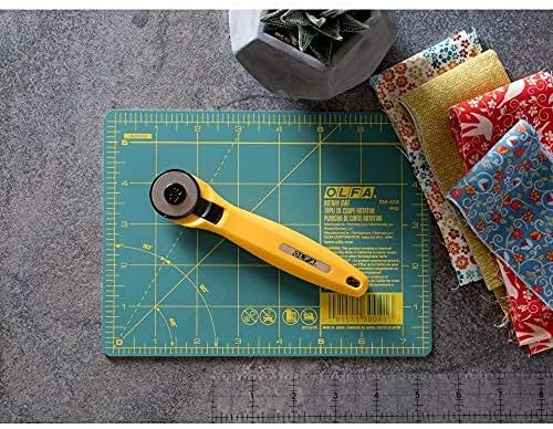 OLFA 28mm Quick-Change Rotary Cutter (RTY-1/C) - Rotary Fabric Cutter w/ Blade Cover for Quilting, Sewing, Crafts, Replacement Blade: OLFA RB28-2
