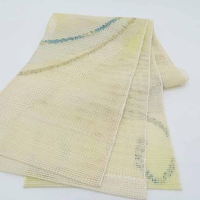 ☆専用☆美品 夏着物 正絹 羅“驚きの涼感弾む彩を持つ夏”八寸夏なごや帯L-67 夏着物 正絹 羅“驚きの涼感弾む彩を持つ夏の賜物”八寸夏なごや帯L-67