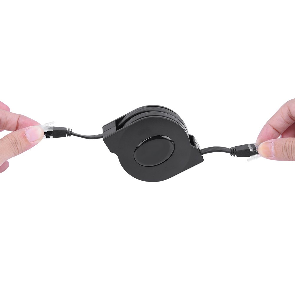 10 szt. Przedłużacz Kabla Sieciowego CAT6 Ethernet, Regulowana długość 2 M, Zwijany Przewód Sieciowy CAT6 RJ45 Lan, Obsługuje prędkość Transmisji do 1000 Mbps