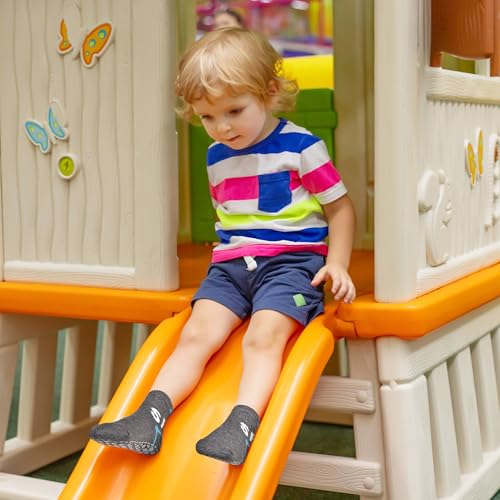 HYCLES Trampolin Socken Kinder Antirutschsocken 6 Paar Jungen Mädchen Rutschfeste Training Boden Kleinkind Socken für 5-8 Jahre