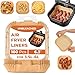 Roe Tenpo Air Fryer Liners, 100Pcs Disposable Baking Parchment Paper, Non-Stick & Greaseproof, Air Fryer Accessories for Ninja ON400UK AF140UK SL300UK, COSORI, Tefal, Russell Hobbs Air Fryer