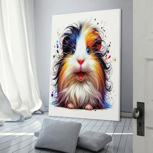 Toile cochon d'Inde impression jet d'encre artistique décoration premium