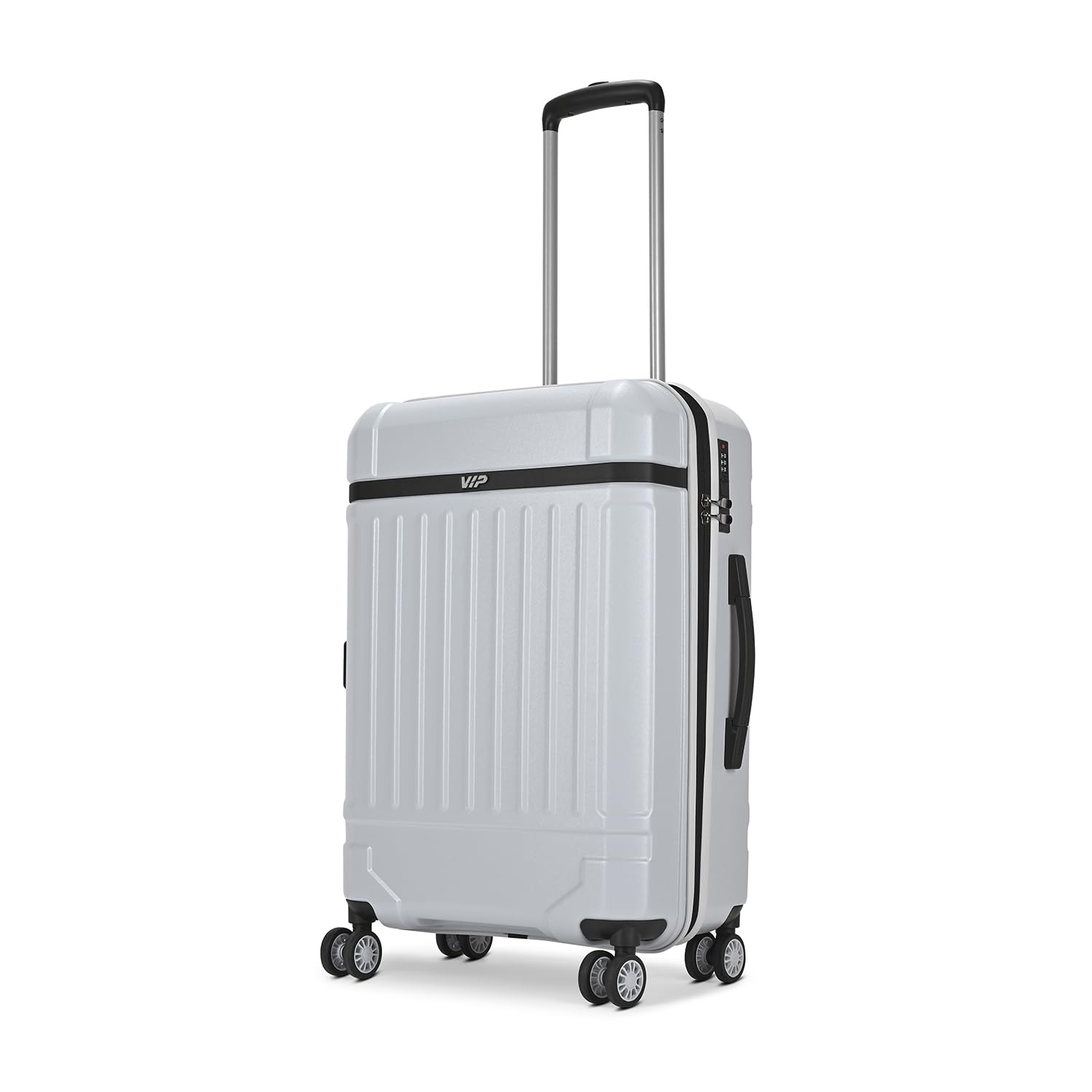 vip Bastion Medium Polycarbonate Hard Case 8-Wheel Trolley Bag, Silver-picture-14