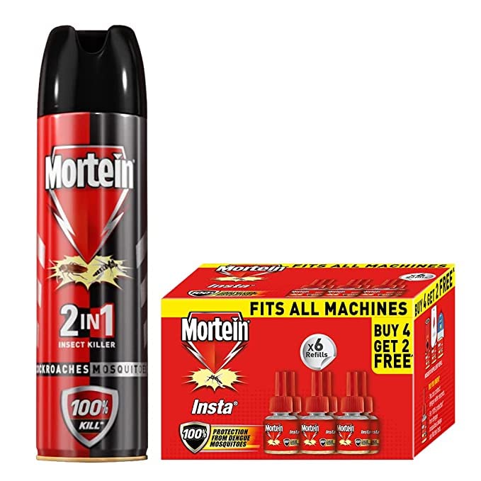 S H R AGENCIES MORTElN 2-in-1 Mosquito & Cockroach Killer - 400ml with ...
