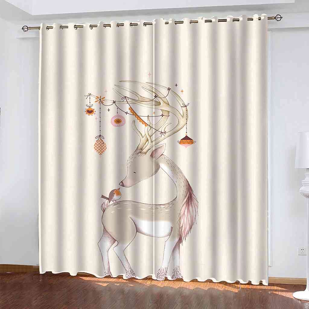 Rideaux 3D faon animal pour transformer la chambre d'enfant en un cocon doux