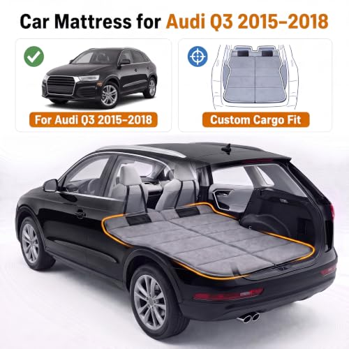 Image of Car Mattress for 2015-2018 Audi Q3, Upgraded Non-Inflatable Thickened Foam SUV Car Camping Mattress, Foldable Trunk Sleeping Pad Car Bed Mattress for Road Trips Camping Travel