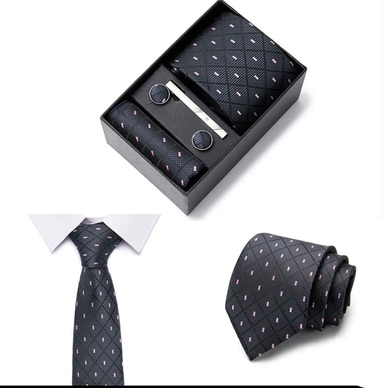 Set de Corbata, Pañuelo y Gemelos para Hombre en Caja miniatura 3