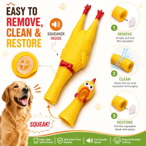 Image of 7 Piece Dog Toys Set, Cotton Rope Chew Toys, Squeaky Chicken, Rope Ball, Tug Toy, Interactive Pet Toys for Small, Medium & Large Dogs