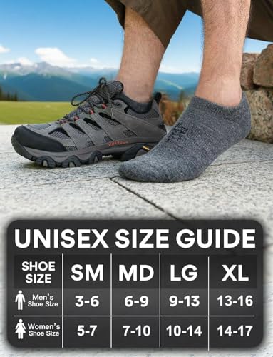 Image of Juclise Alpaca Wool Lightweight No Show Hiking Socks Breathable Moisture Wicking Cushioned Anti Blister Merino Outdoors