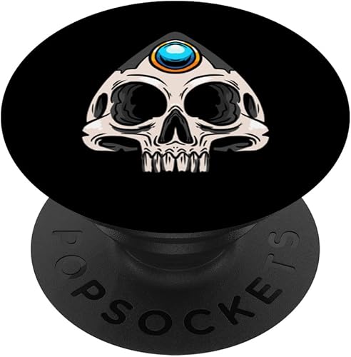 Miniatura 1 de Cabeza de esqueleto paranormal gótico Ouija Board Planchette PopSockets intercambiables PopGrip