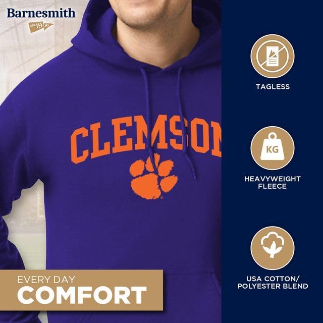 Barnesmith Hooded Sweatshirt, Unisex, Cotton/Poly Blend, Heritage Logo - Image 3