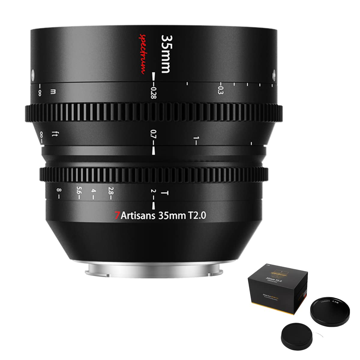7artisans Obiettivo Cine T2.0 da 35 mm, full frame, grande apertura, messa a fuoco manuale, compatibile con fotocamere mirrorless Nikon Z5 Z6 Z7 Z9 Z50 Z6II Z7II ZFC (attacco Z)