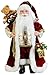 Windy Hill Collection 16" Inch Standing Teddy Bear and Lantern Santa Claus Christmas Figurine Figure Decoration 16704