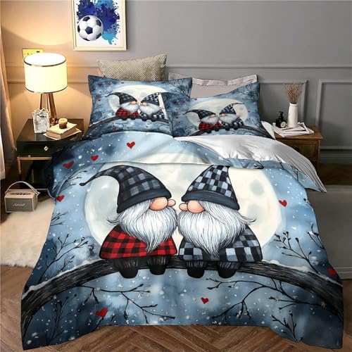 Parure de lit gnomes d'hiver en microfibre résistante effet 3D - 6