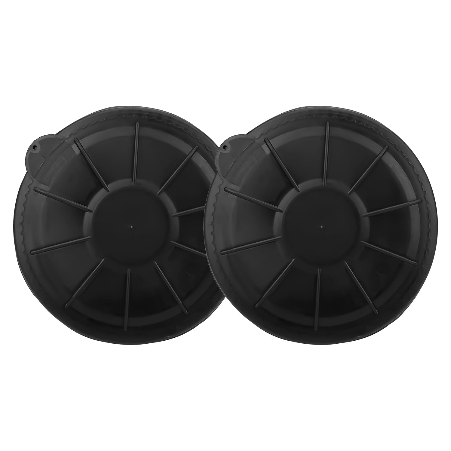 2 Stück Bootsluken Deckplatte 27 cm Schwarz Inspektionsdeckel Runde Kunststoff Lukendeckel Kajak Luke Cover Kajakdeckluken Abdeckplatte für Marine Boot Kajak