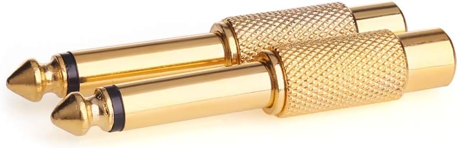 NANYI 6.35mm Male Mono Plug 1/4 inch … (6.35-RCA F-Gold-4P) - Image 5