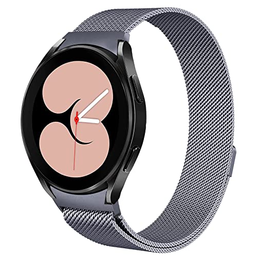 Wongeto Compatible con Samsung Galaxy Watch 6/5/4 de 40 mm, 44 mm, Watch 6 Classic de 43 mm, 47 mm, 5 Pro de 45 mm, Galaxy Watch 4 Classic de 42 mm, 46 mm, correa magnética de acero inoxidable, Metal