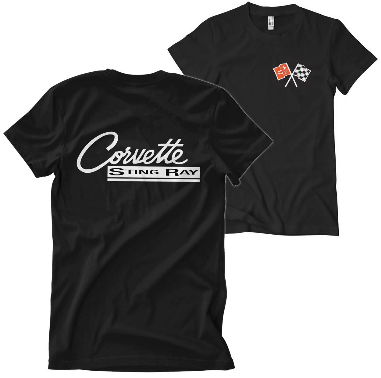 Chevrolet Officially Licensed Corvette C2 Stingray Mens T-Shirt (Black), Medium