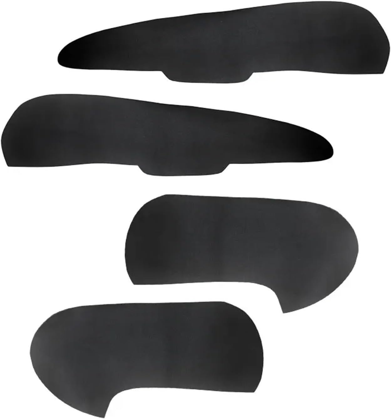 4pcs Microfiber Leather Door Panel Cover For Focus 2005 2006 2007 2008 Car Interior Door Armrest Skin Cover Trim (Color : Door panel Black)