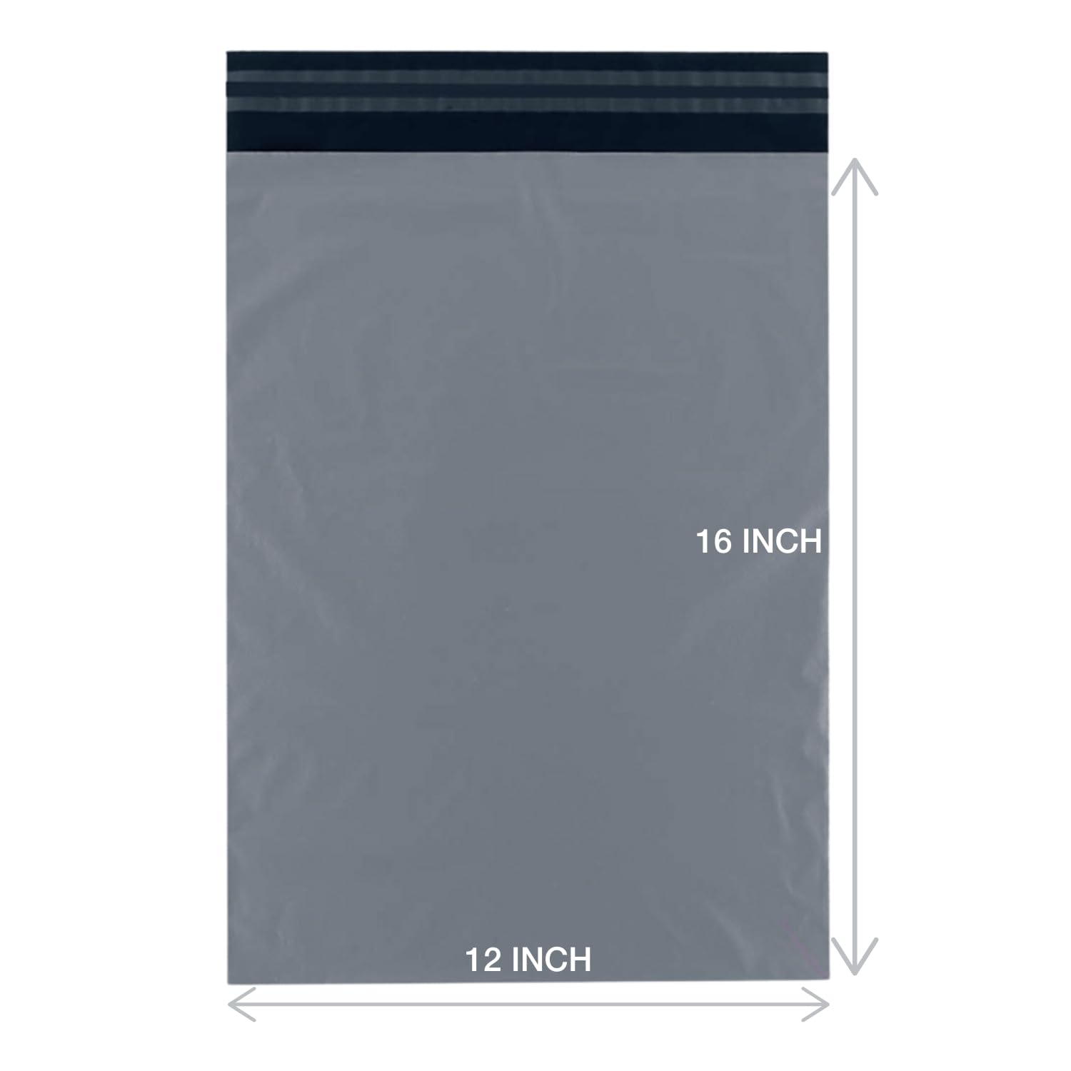 12" x 16" Grey Mailing Bags 100 Pack | Strong Self Seal Postage Bags | 50 Micron Waterproof Poly Mailers for Shipping & Packaging | Parcel Bags | Made in The UK
