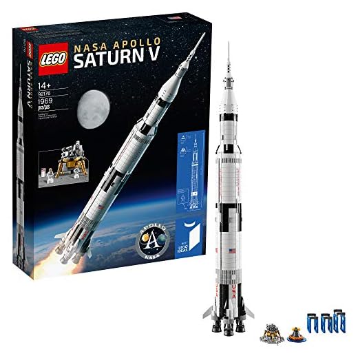 LEGO Ideas NASA Apollo Saturn V 92176 Outer Space Model Rocket for Kids and Adults, Science Building Kit (1969 Pieces)