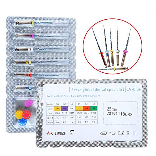 Nski NSKI-SKD-25MM 6Pcs Rotary Super Niti Egine Endodontic U-Files 25Mm cover