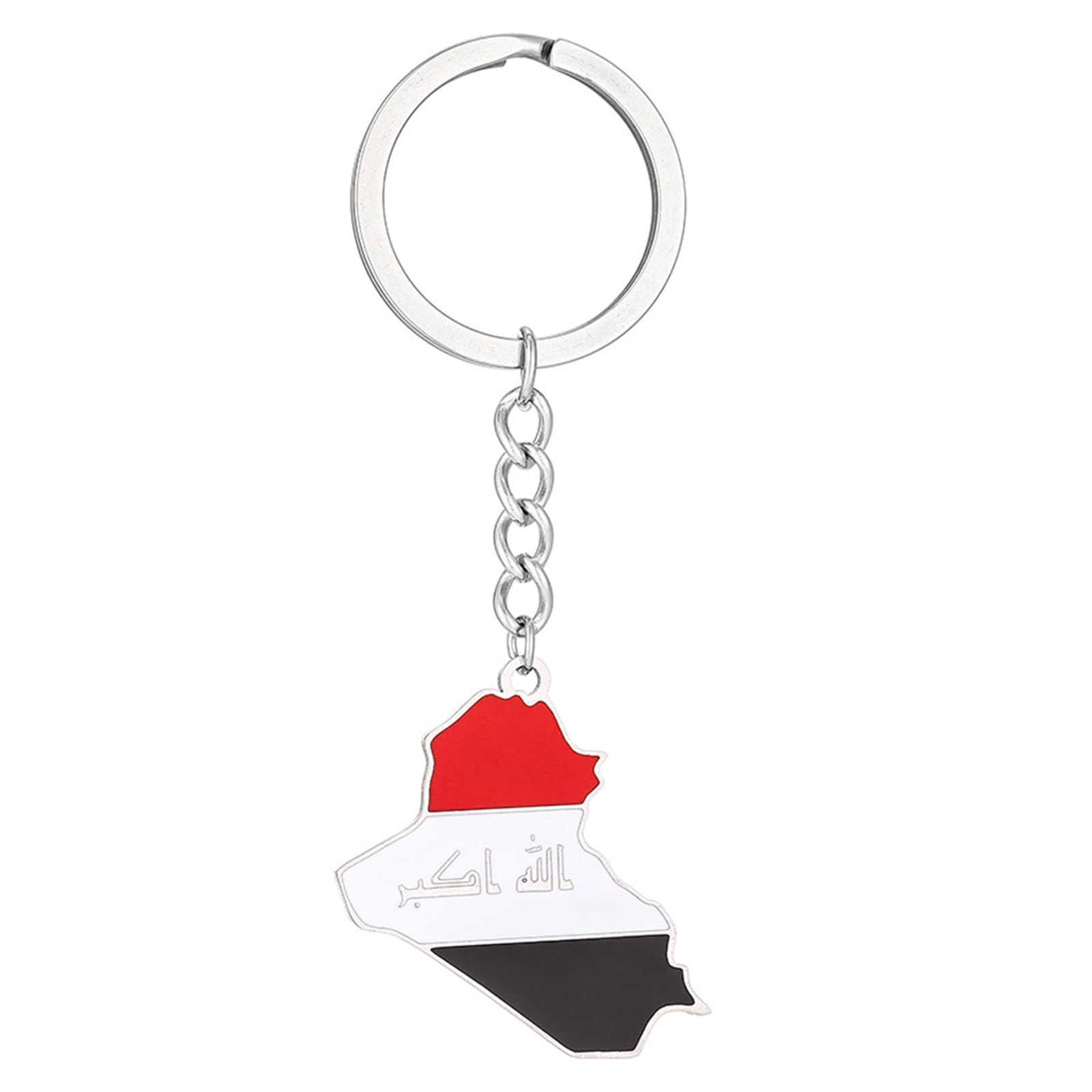 jojnsha Iraq Map Holder Iraq Flag Keyrings Pendant Keychain Decorative Holder For Various Interior Spaces Popular Fashion Accessories