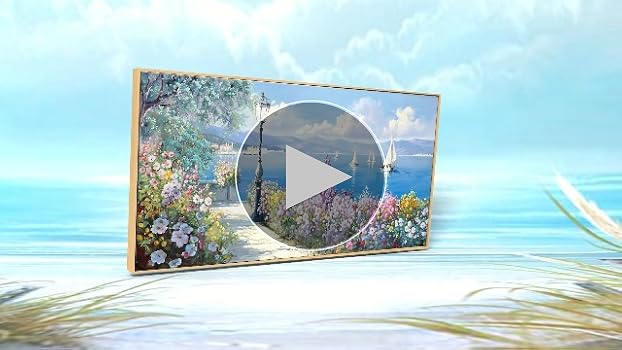 Amazon.com: Blue Coastal Wall Art Ocean Canvas Flowers