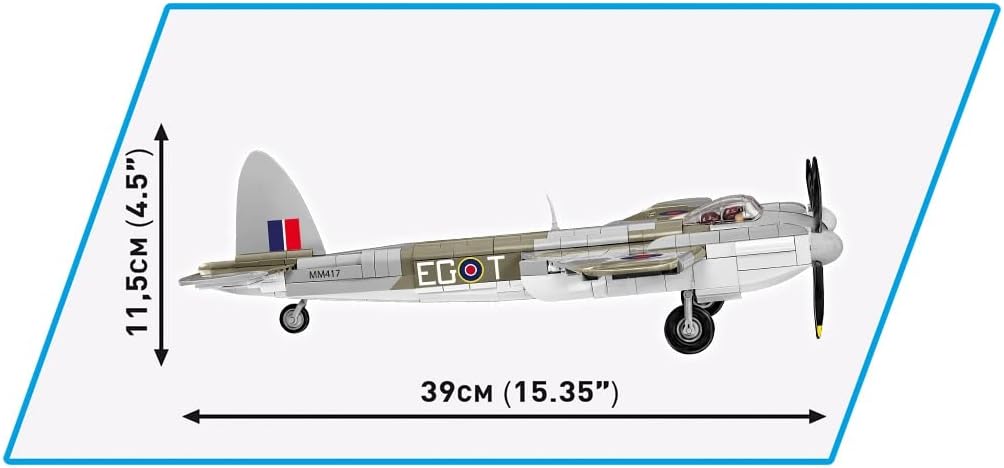 COBI Historical Collection WWII De Havilland DH.98 Mosquito Plane, Wood