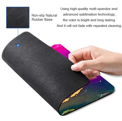 Image of Mouse Pad Elegant Marble Textured, Premium-Textured Custom Mouse Mat Design, Washable Mousepad Non-Slip Rubber Base Computer Mouse Pads for Wireless Mouse