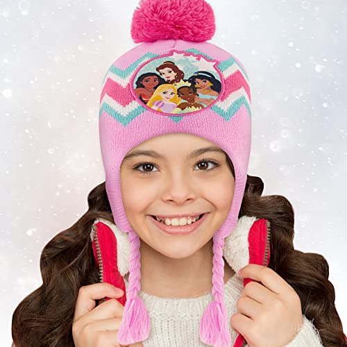 Disney girls Toddler Winter Hat and Mittens Set Ages 2-4 Or Princess Hat and Kids Gloves Set for Ages 4-72