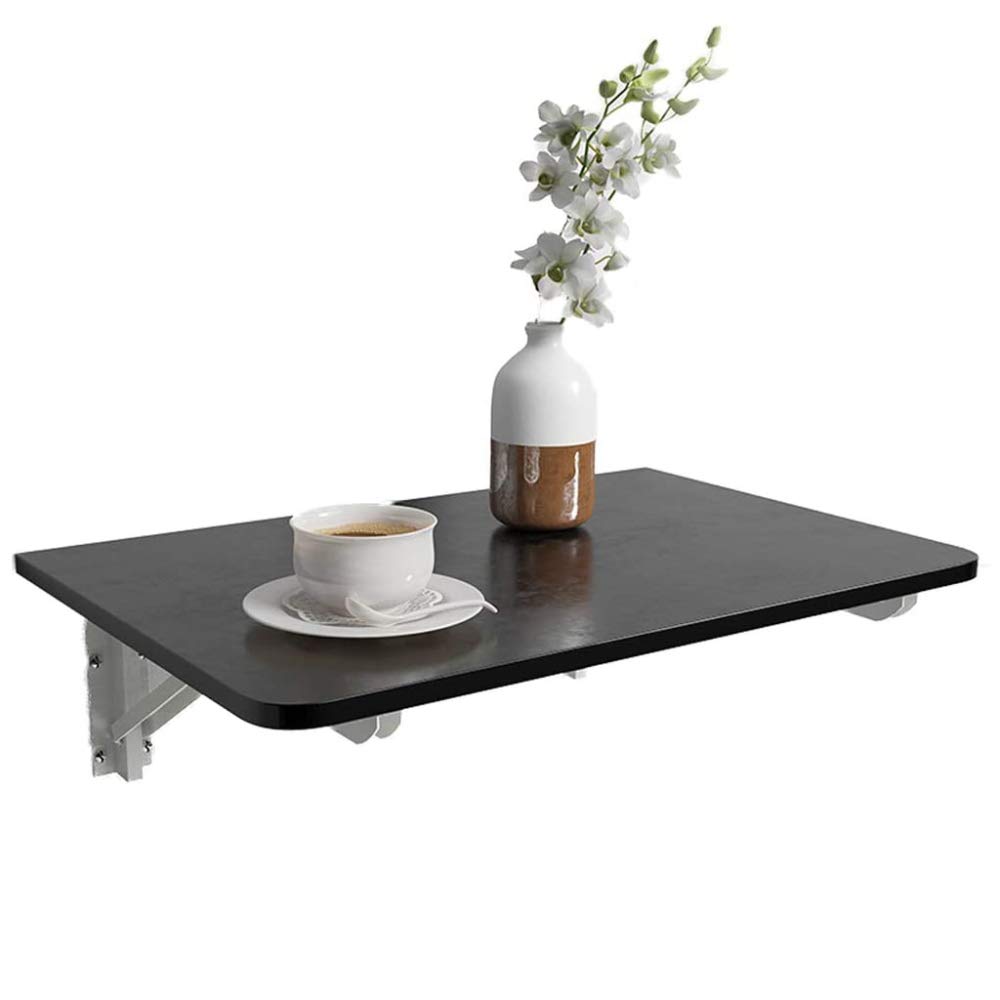 Table pliante murale en bois massif 60x40 cm pour gain de place optimal